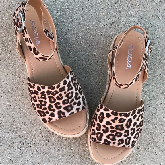 🍁 LAST SIZES “Amelia” Espadrille Sandal Leopard - Picture 2 of 7